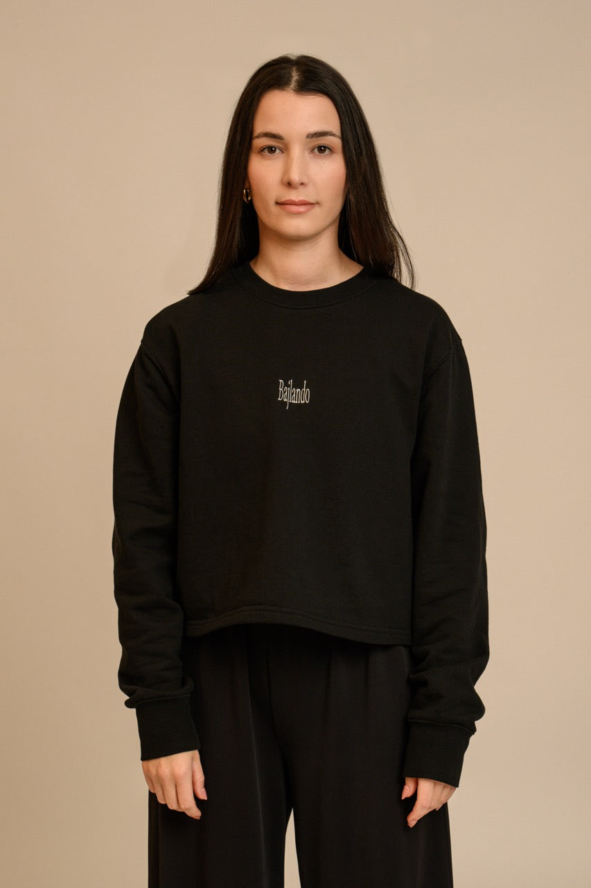 Essentials Cropped Sweatshirt black