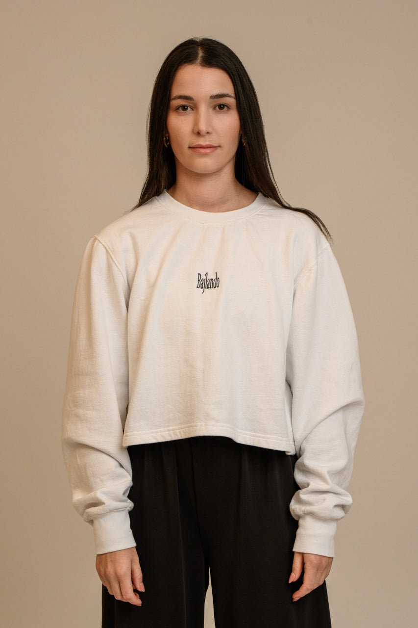 Essentials Cropped Sweatshirt white